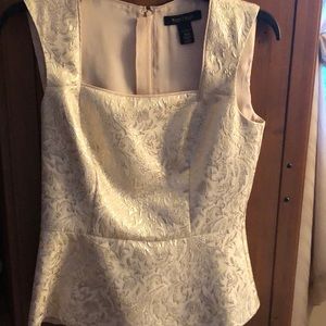 White House Black Market Silver Top